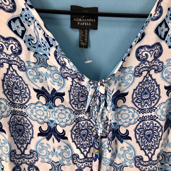 NWT Adrianna Papell 12P Paisley Flowy Summer Dress - Picture 9 of 15